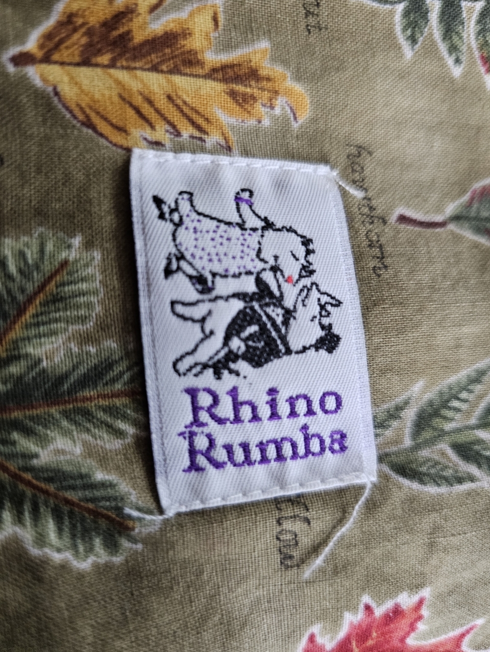 Rhino Rumba Reversible Floral & Leaf Dress 6M, Forest Green And Tan, Cottagecore - Picture 8 of 12